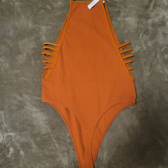 Forever 21 rust cutout bodysuit - Picture 3 of 4